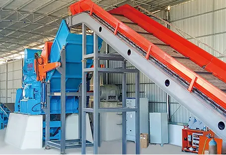 Scrap crushing line